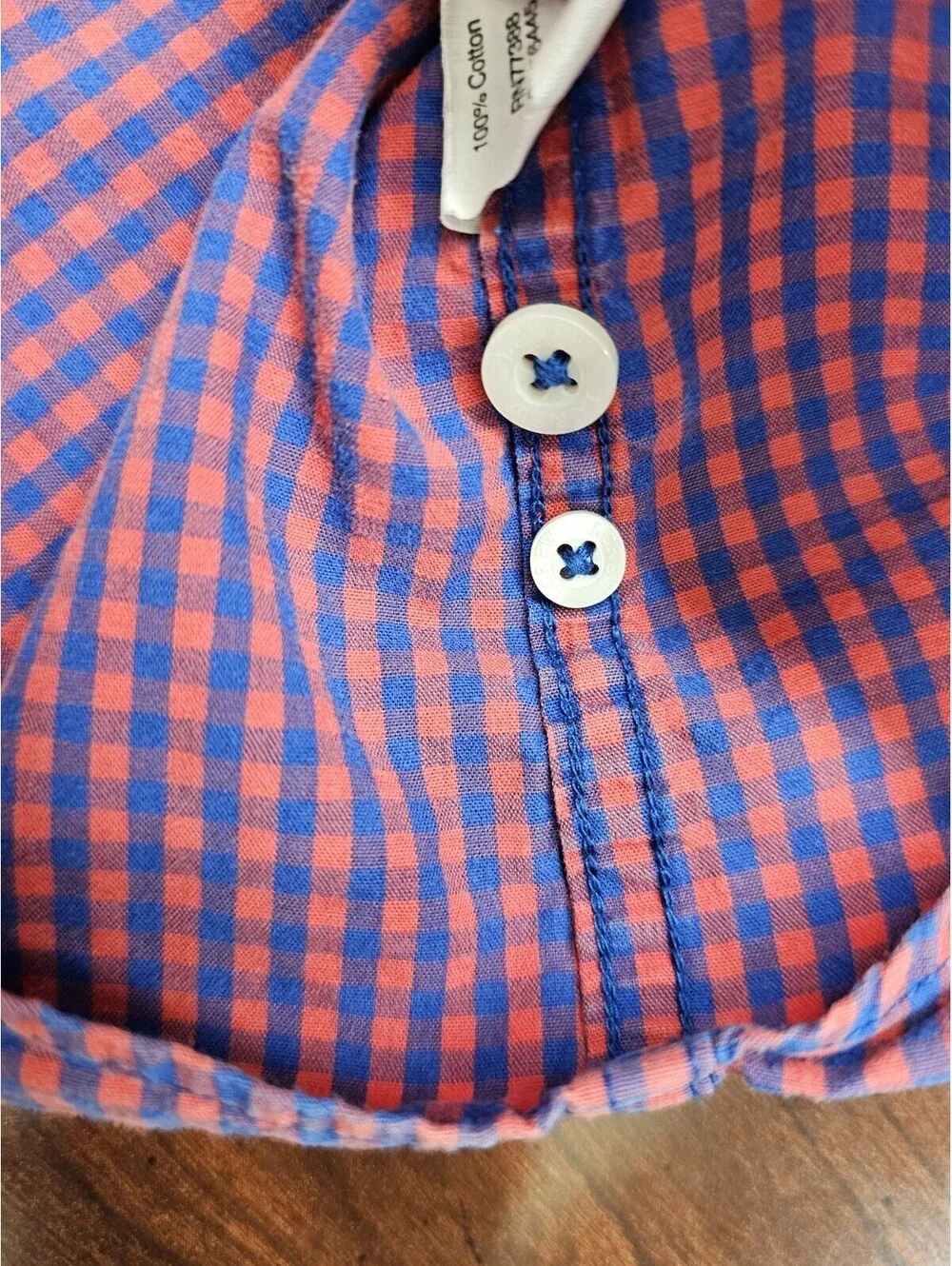 J. Crew Mens M Slim Fit Button Down Shirt Red Blue Check Plaid Casual Cotton